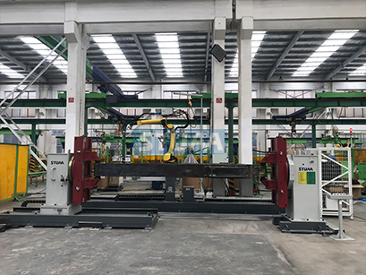 挖掘机斗杆机器人焊接站